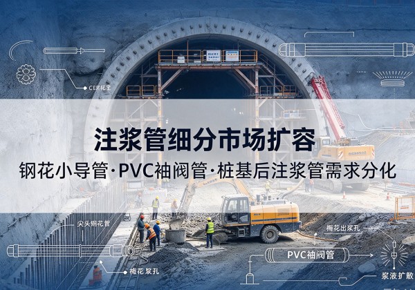 青铜峡注浆管细分市场扩容，隧道钢花小导管、PVC 袖阀管、桩基后注浆管需求分化